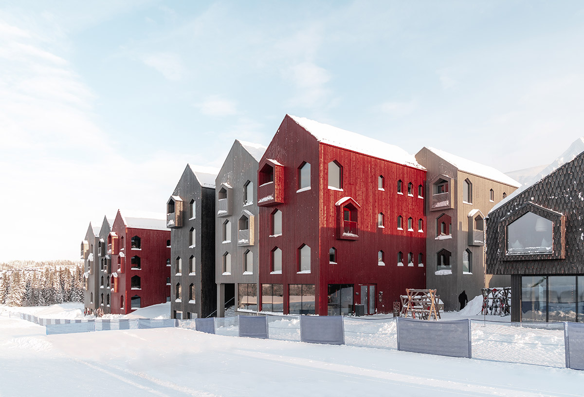 Reiulf Ramstad Arkitekter completes first and second phases of ski resort village in Norway 