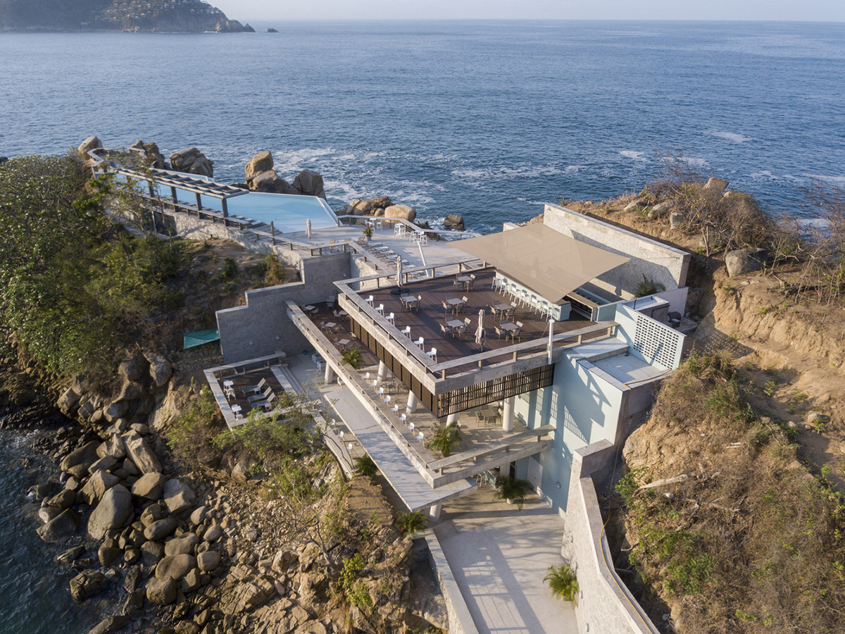 This Multi-Platformed Sea Club Perfectly Sits On A Rocky Shore Of Pacific Ocean In Acapulco