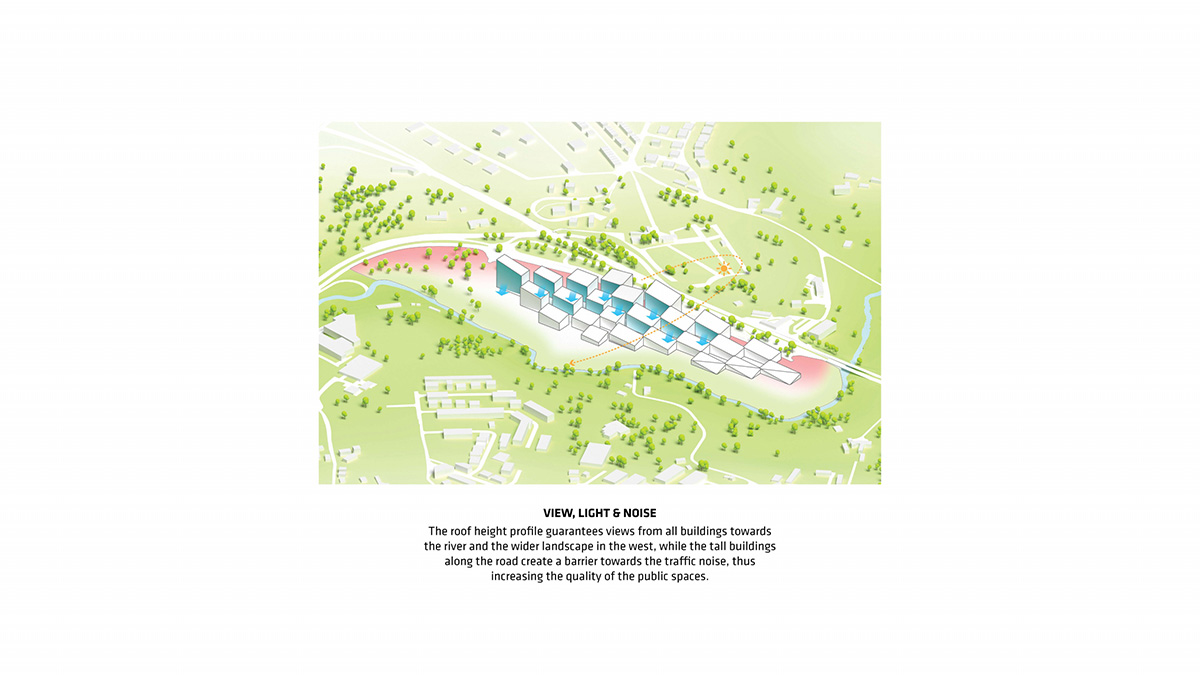 BIG designs art-filled urban fashion village on the slopes of Leça River in Porto, Portugal 