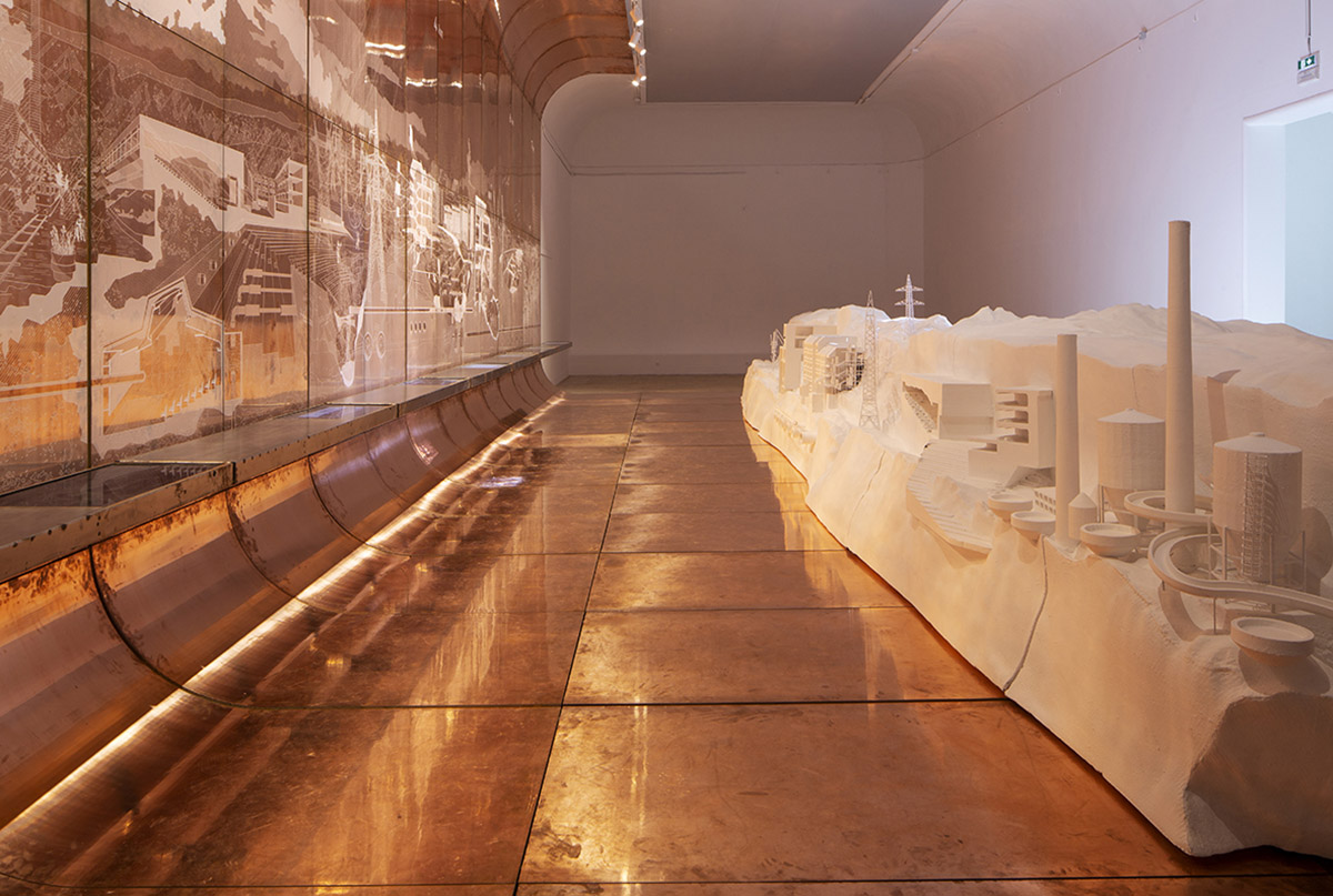 Serbian Pavilion's copper-clad exhibition looks at present and the future of industrial towns