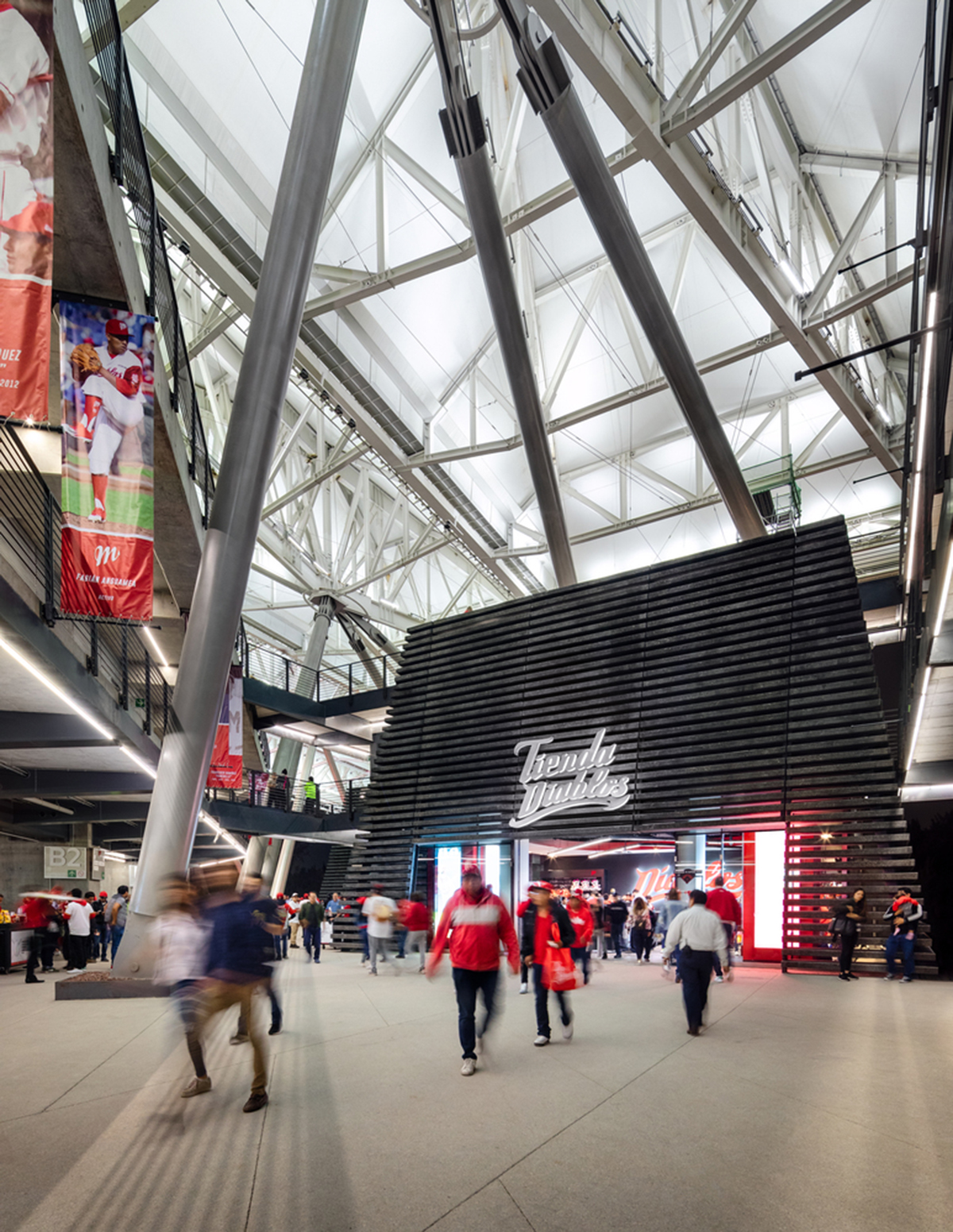 FGP Atelier completes Mexico's baseball stadium with a roof resembling Diablos' trident