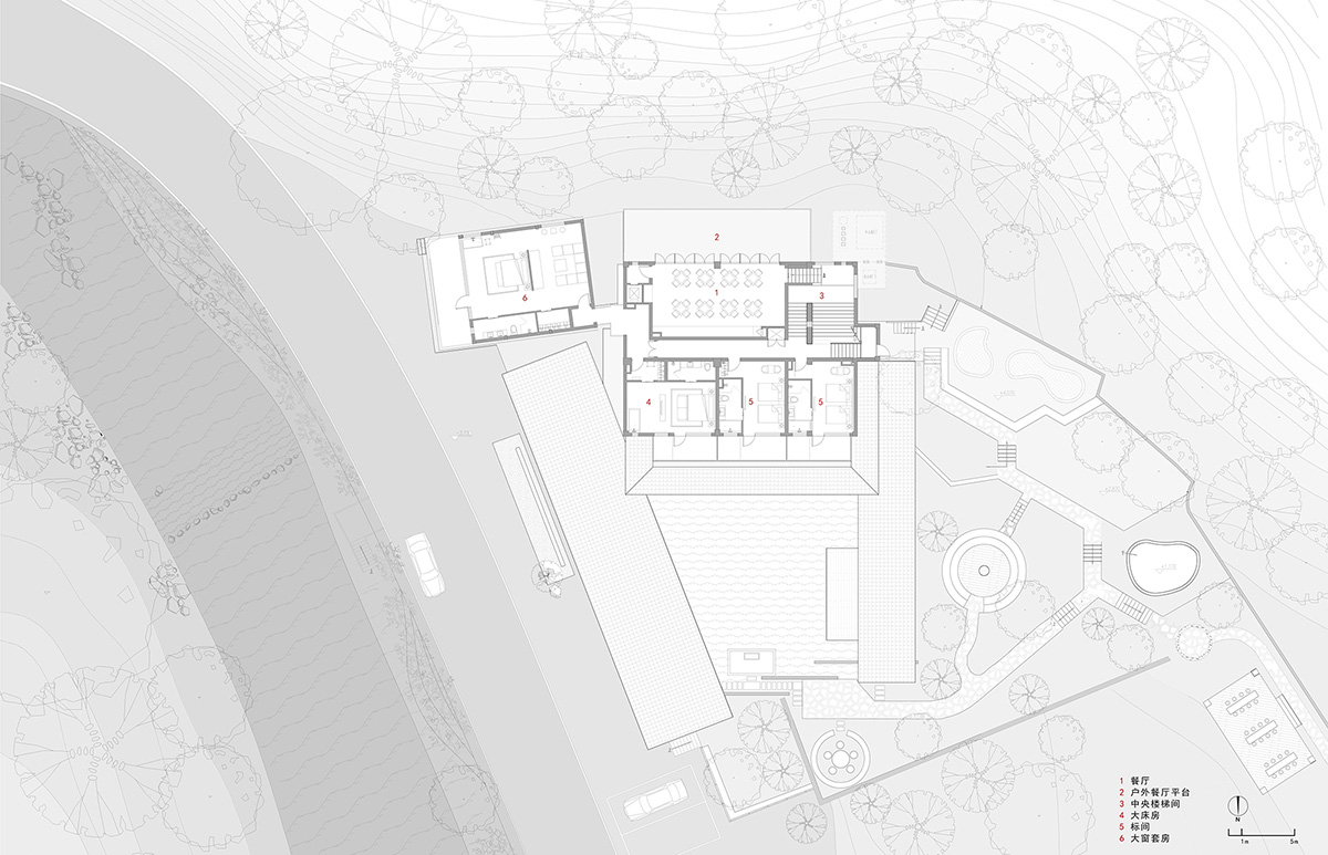 Continuation Studio converts old farmhouse into a boutique hotel dressed with ancient wood