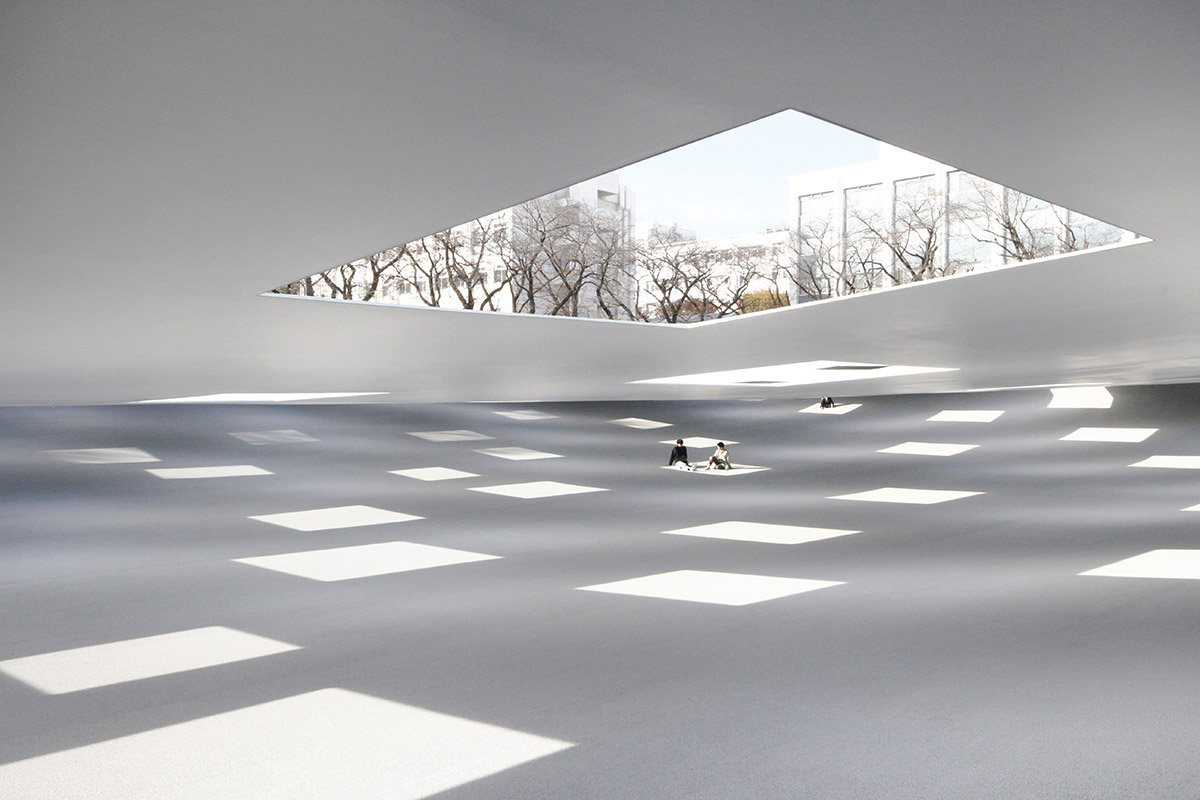 Junya Ishigami + Associates completes grand porous outdoor plaza for Kanagawa Institute of Technology