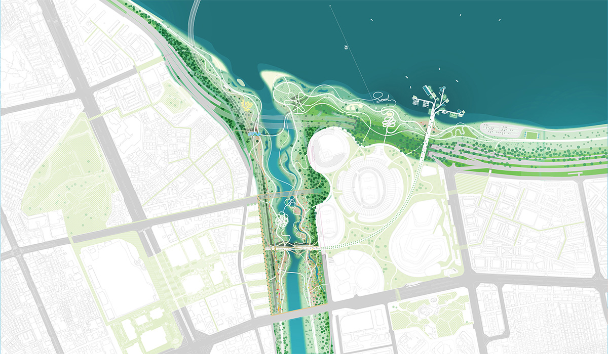 MVRDV wins competition to redevelop Seoul’s Tancheon Waterfront with 