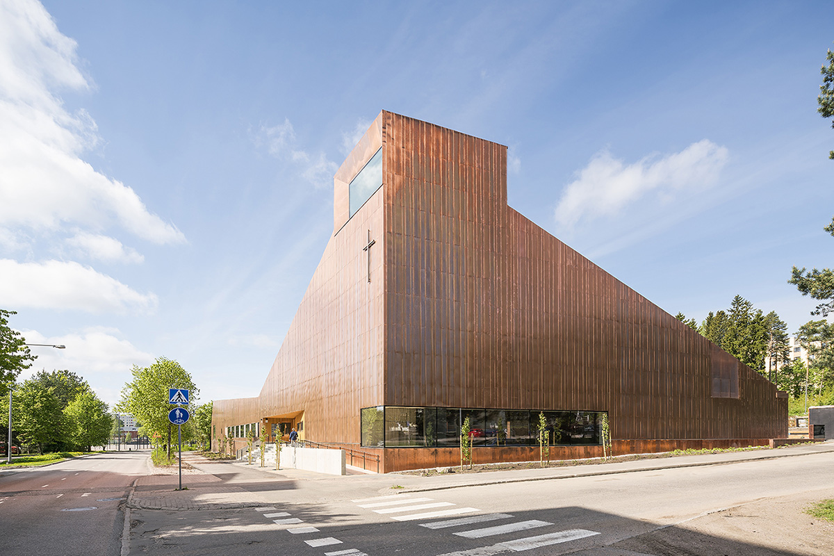 A Closer Look At OOPEAA’s Copper-Clad Suvela Chapel In Finland