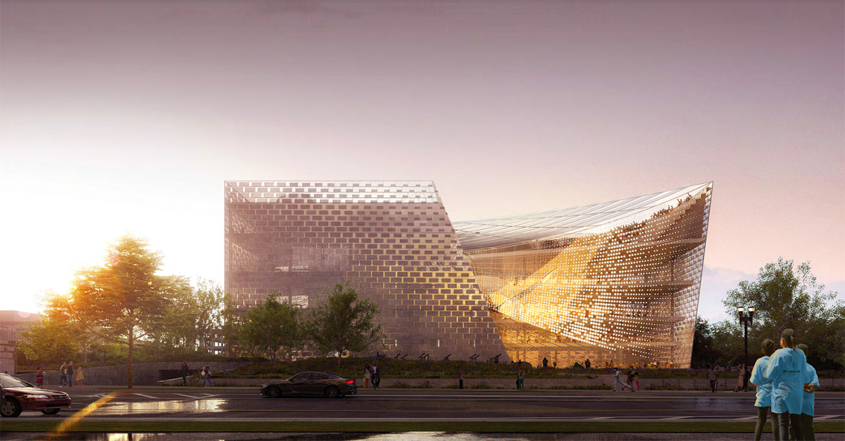 Five anonymous design proposals revealed for Bezos Learning Center in Washington D.C.