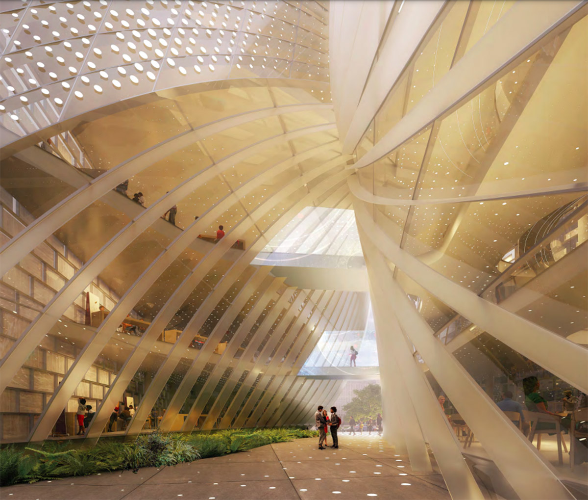 Five anonymous design proposals revealed for Bezos Learning Center in Washington D.C.