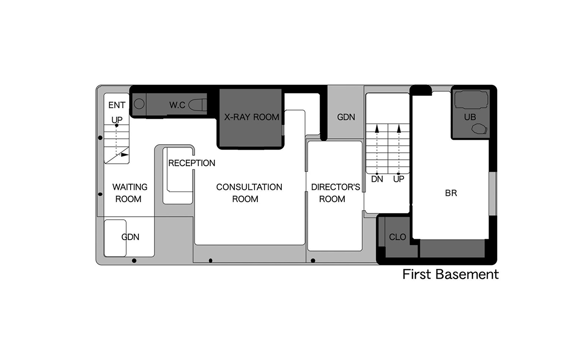 Casting moulds form this fluid private residence and dental clinic designed by N MAEDA ATELIER