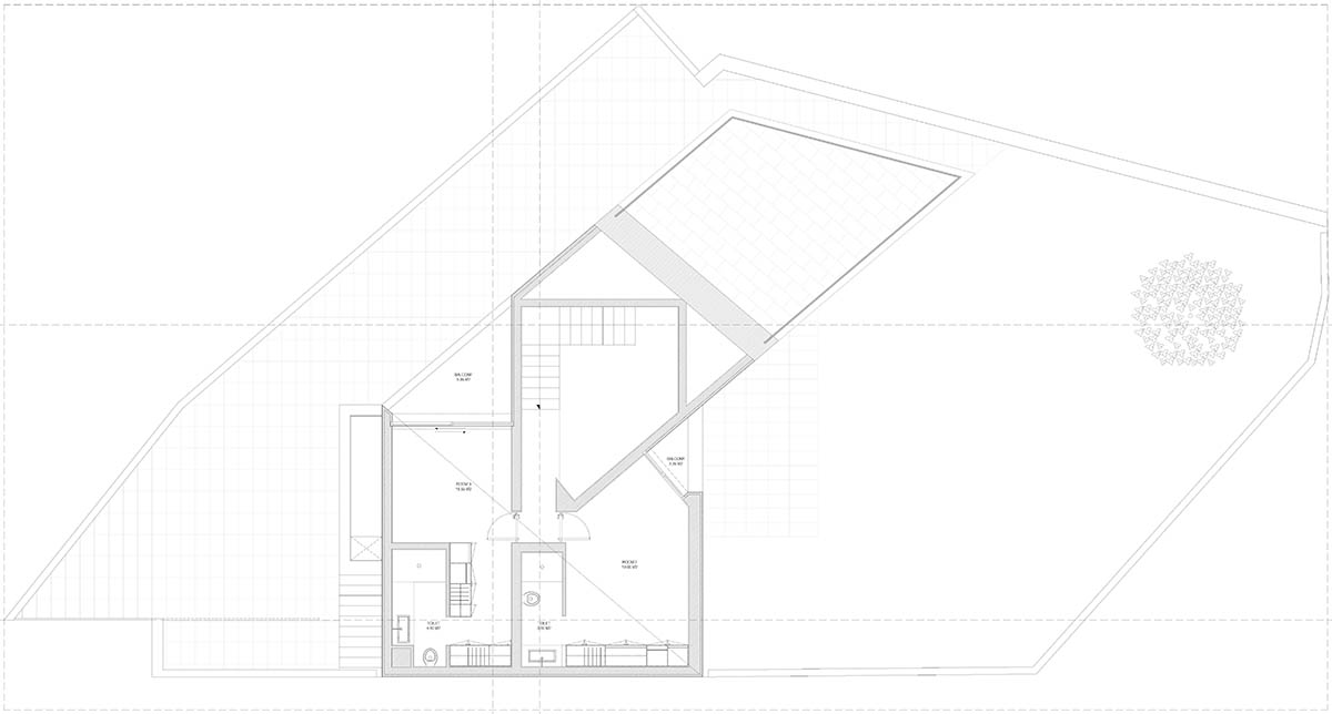 Rui Vieira Oliveira Built Multifaceted House placed atop Ancient Grape Mill In Portugal's village