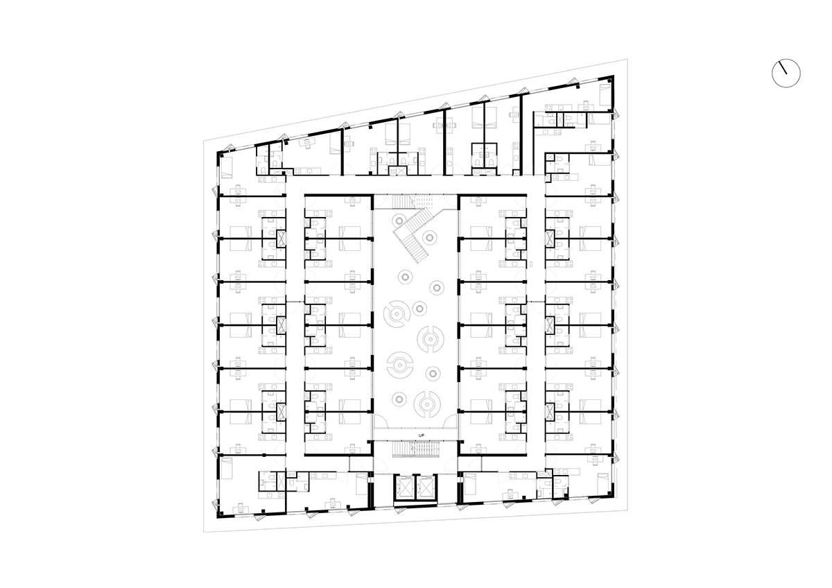 Mecanoo completes cubic student housing wrapped in gold-tinted fa&ccedil;ade in Rotterdam