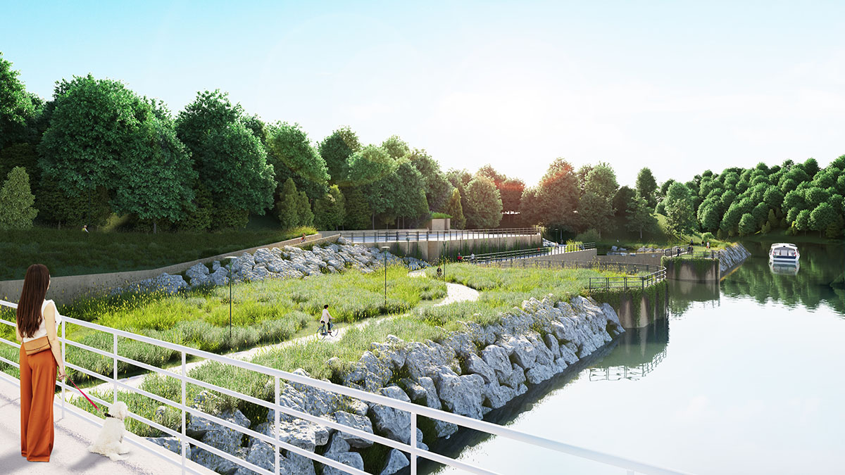 CRA reveals design for floating kinetic structures against the Po River’s recurring floods 