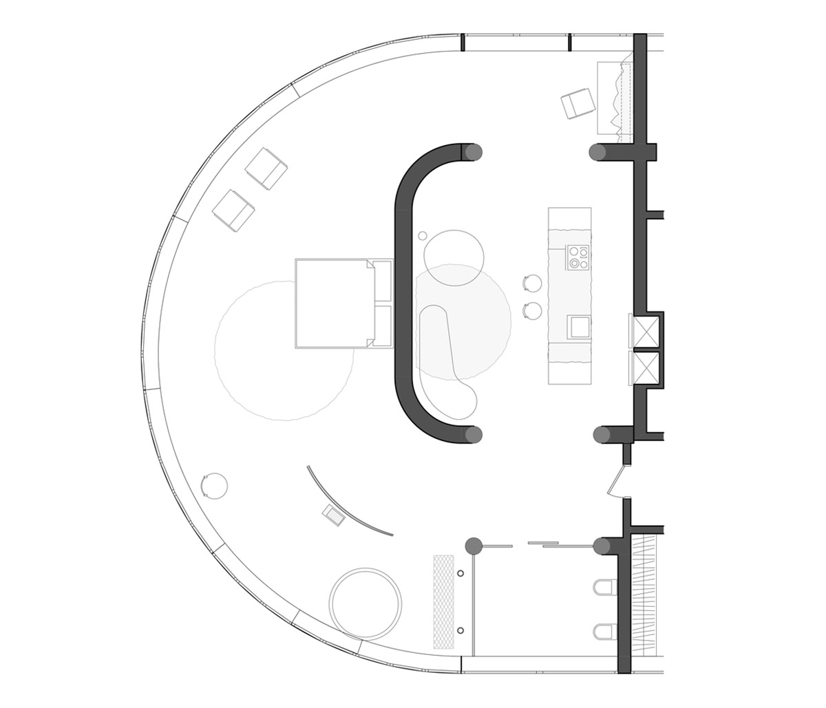 Sivak+Partners Studio creates cave-like beach room with natural color palette in Odessa, Ukraine