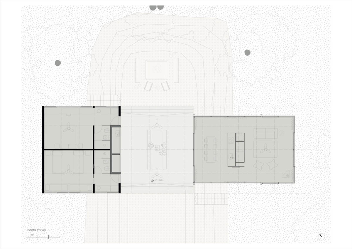 Floating Argentinean house by Mateo Gagliardo sits on a hill to resists against flooding 