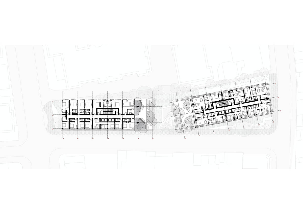 OODA unveils Ndarja, a pair of fragmented towers in the center of Tirana