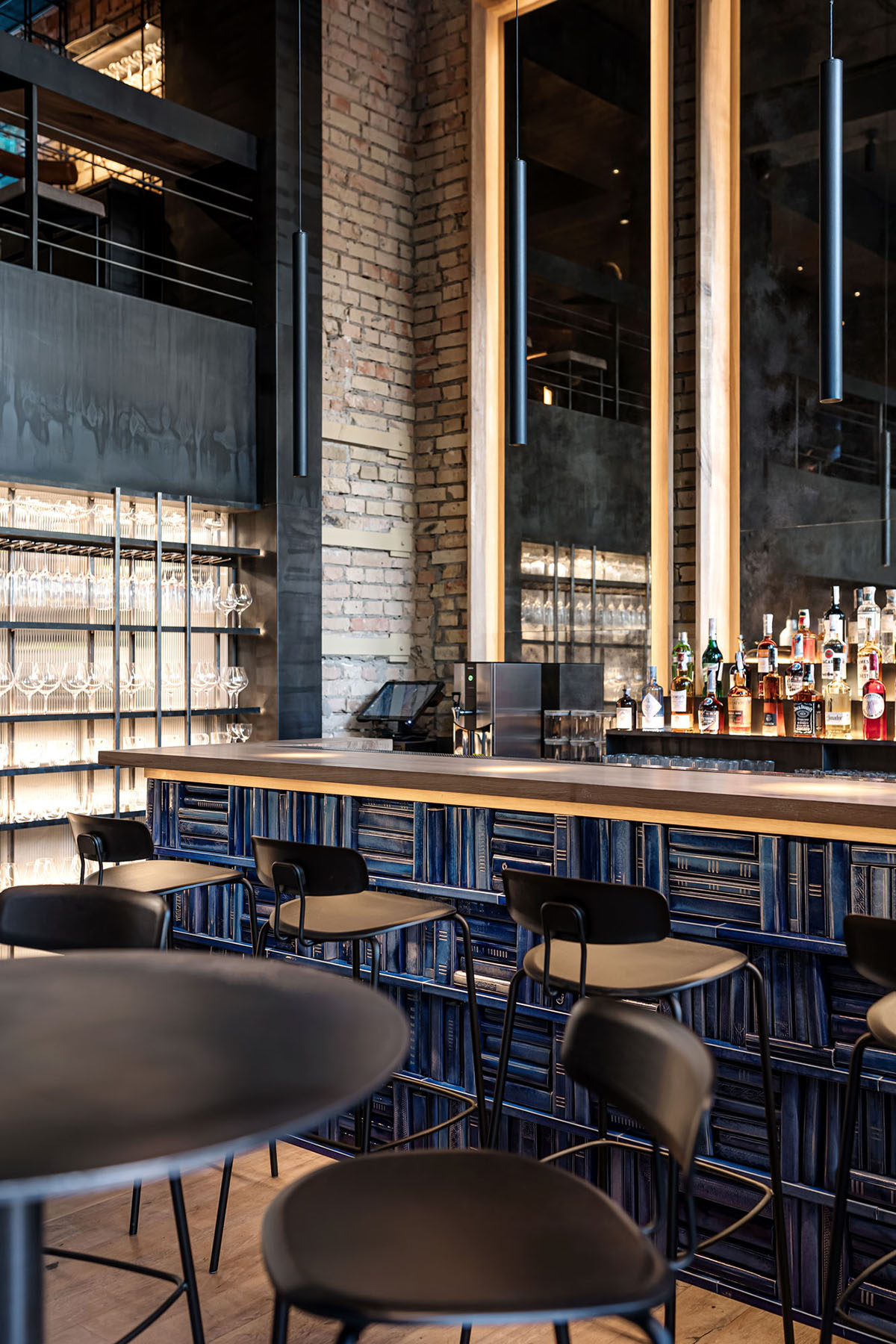 YODEZEEN creates bold and dark interiors for Instagrammable restaurant in Kyiv