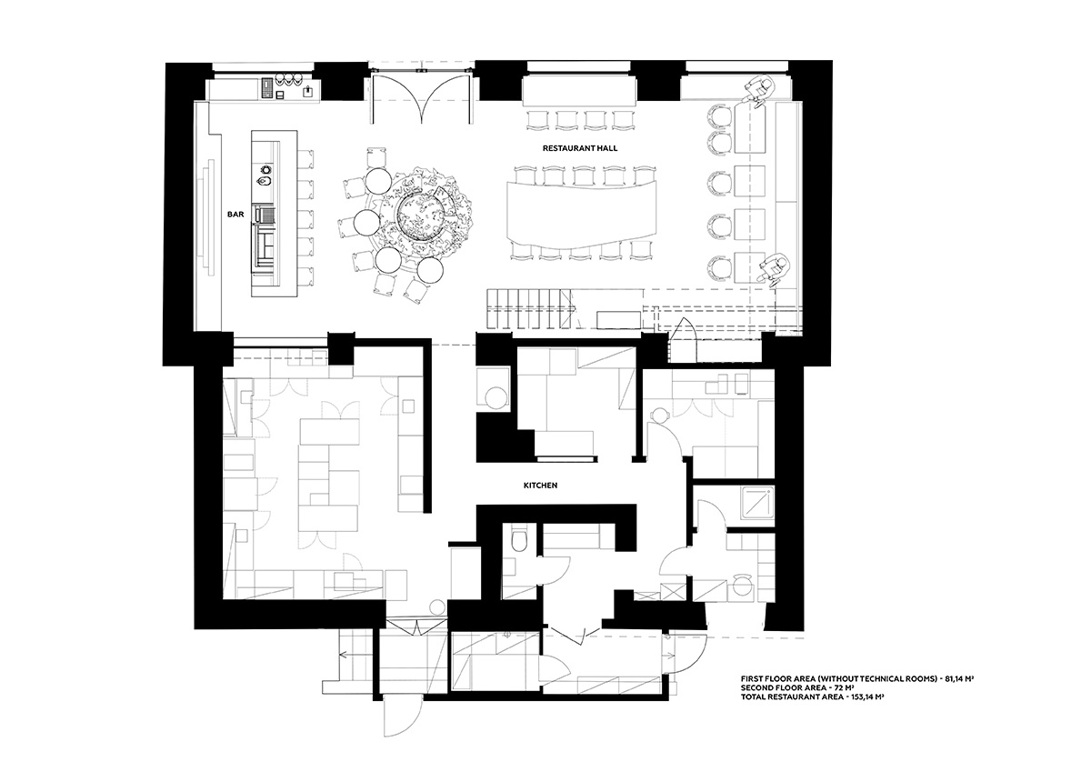 YODEZEEN creates bold and dark interiors for Instagrammable restaurant in Kyiv