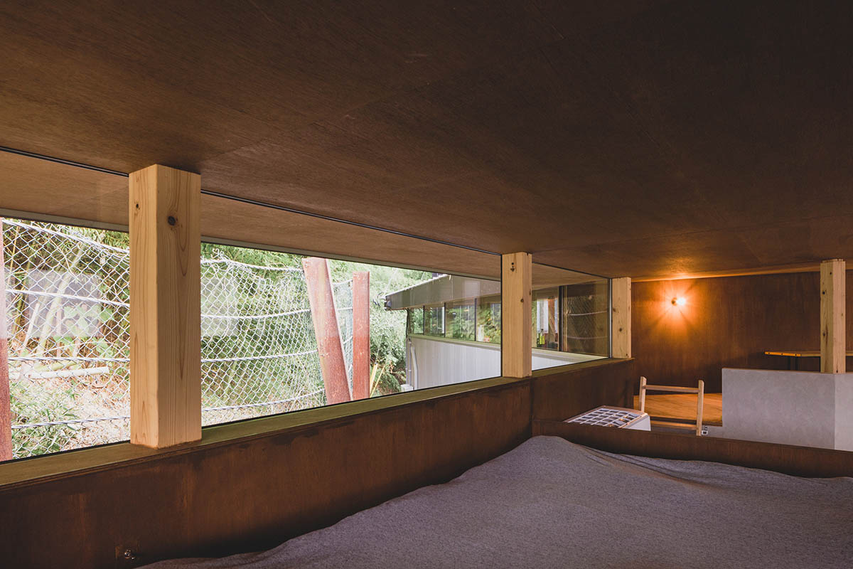 IGArchitects creates two-family house around a forest of wooden pillars in Japan 