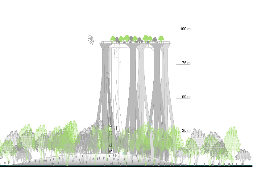 XTU architects releases its mangrove-like design for Singapore's Memorial competition