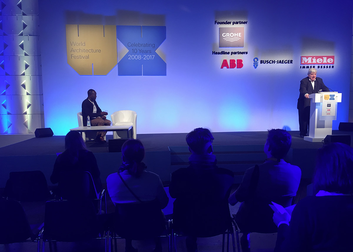 Francis Kéré presents his design approach for local communities at World Architecture Festival