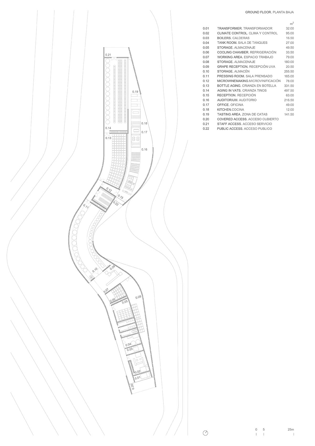Fran Silvestre Arquitectos designs a winery with curvacious form adressing winemaking process