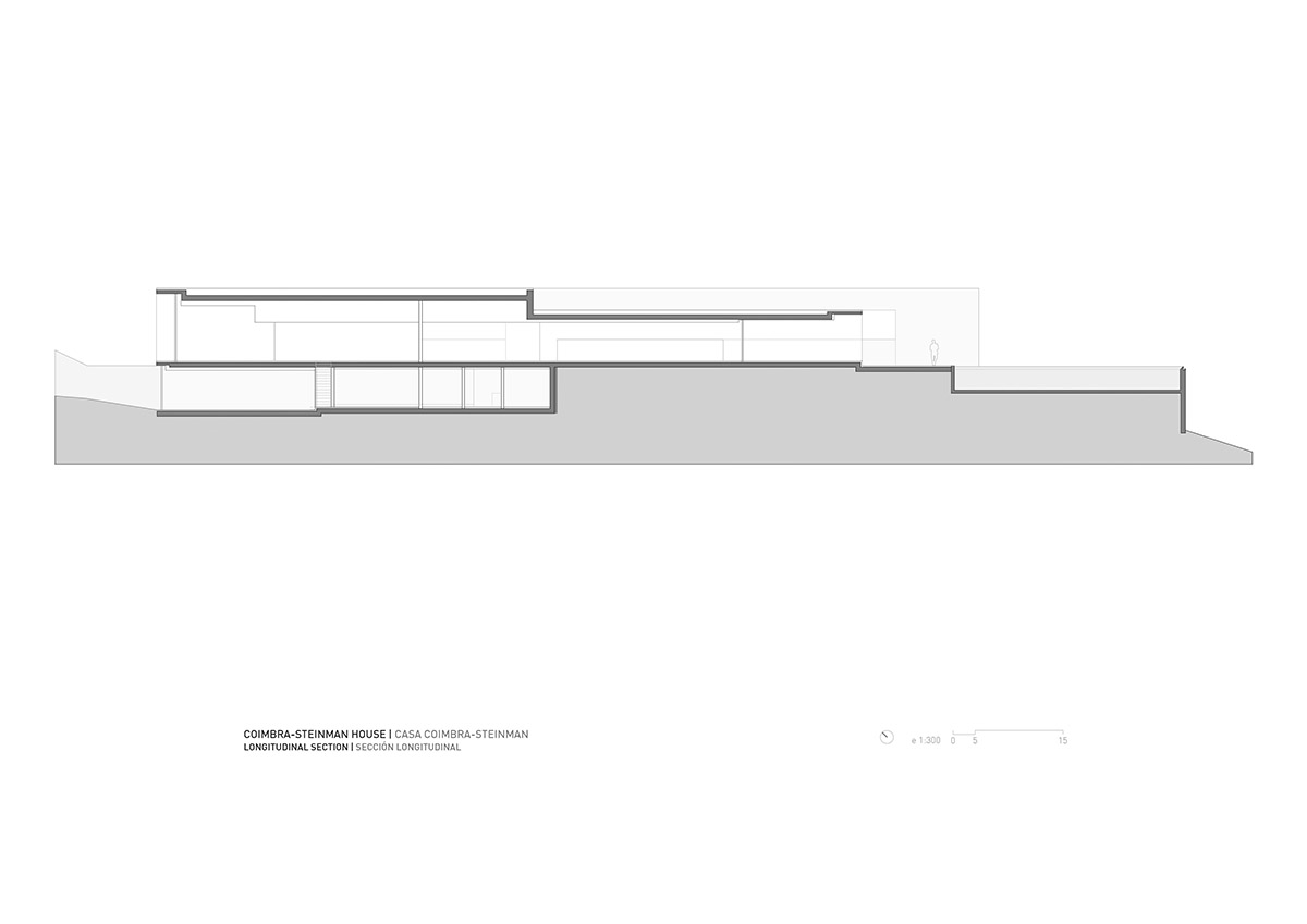 Fran Silvestre Arquitectos designs longitudinal house enhancing views towards the city of Lisboa