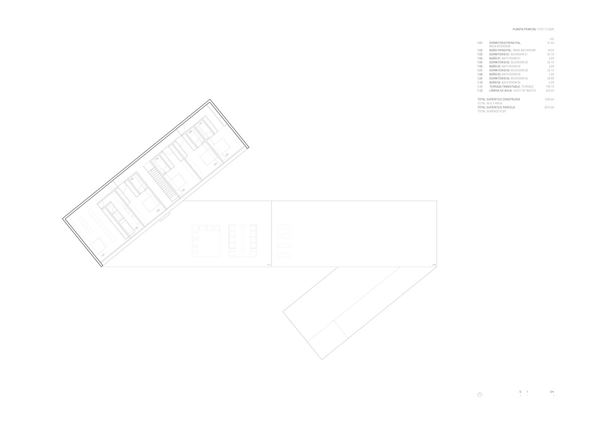 Fran Sylvester Arquitectos diseñó Villa 95 con bloques modificados para ampliar las vistas en España. 