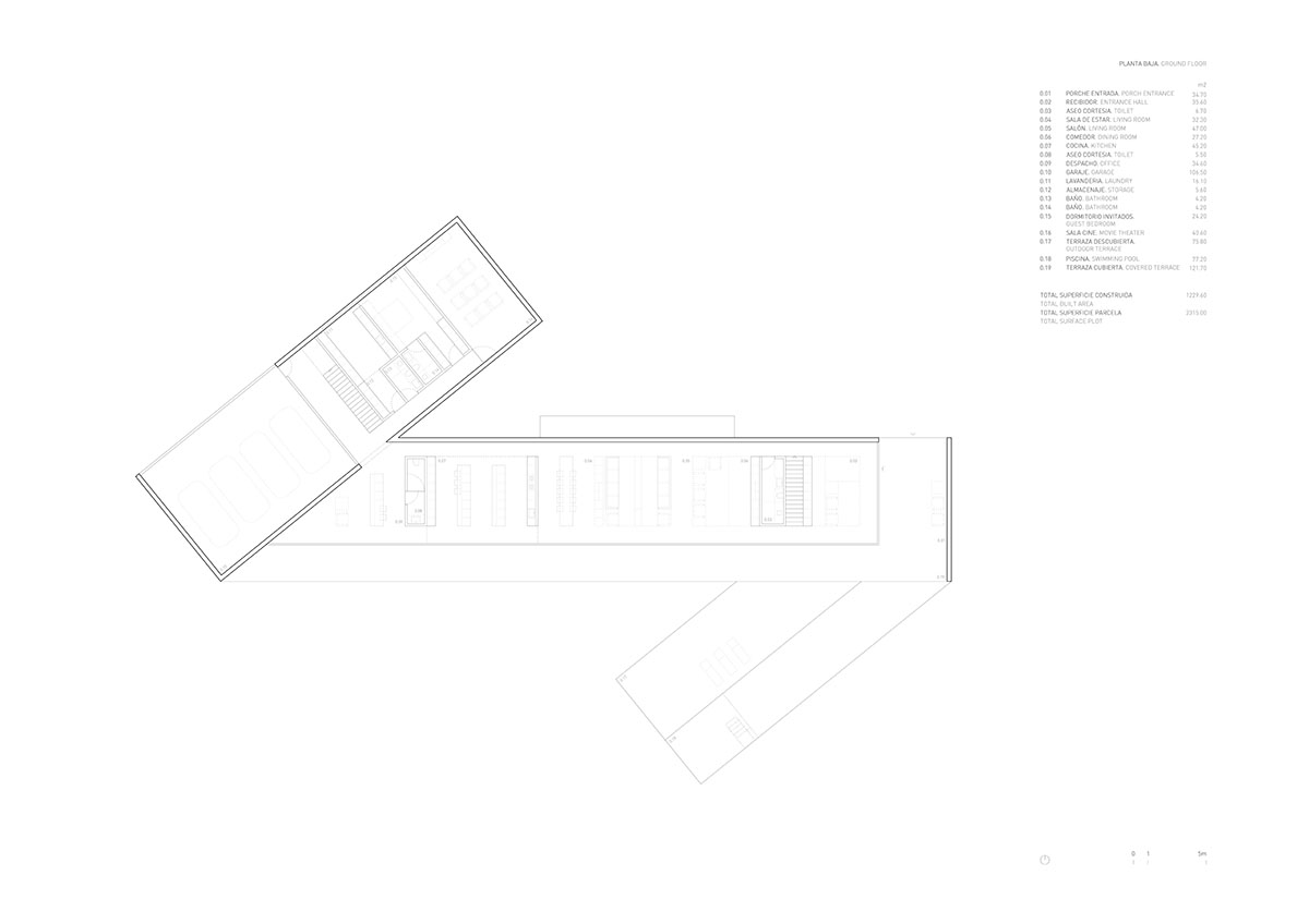 Fran Sylvester Arquitectos diseñó Villa 95 con bloques modificados para ampliar las vistas en España. 