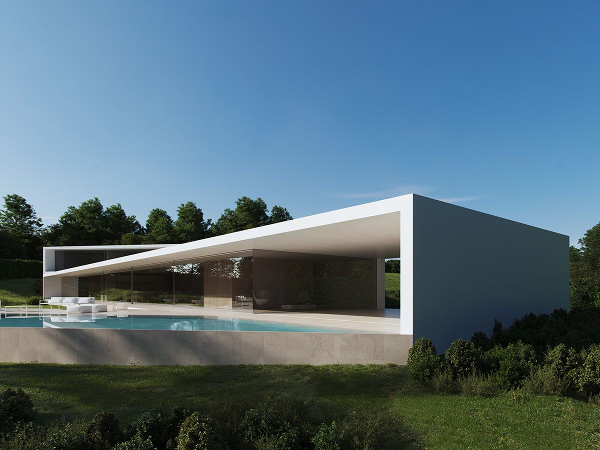 Fran Sylvester Architects diseñó Villa 95 con bloques modificados para ampliar las vistas en España. 