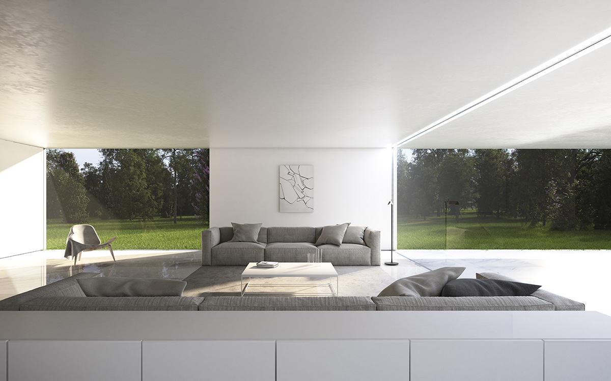 Fran Silvestre Arquitectos' new residence features giant shaded terrace in a golf course of Girona