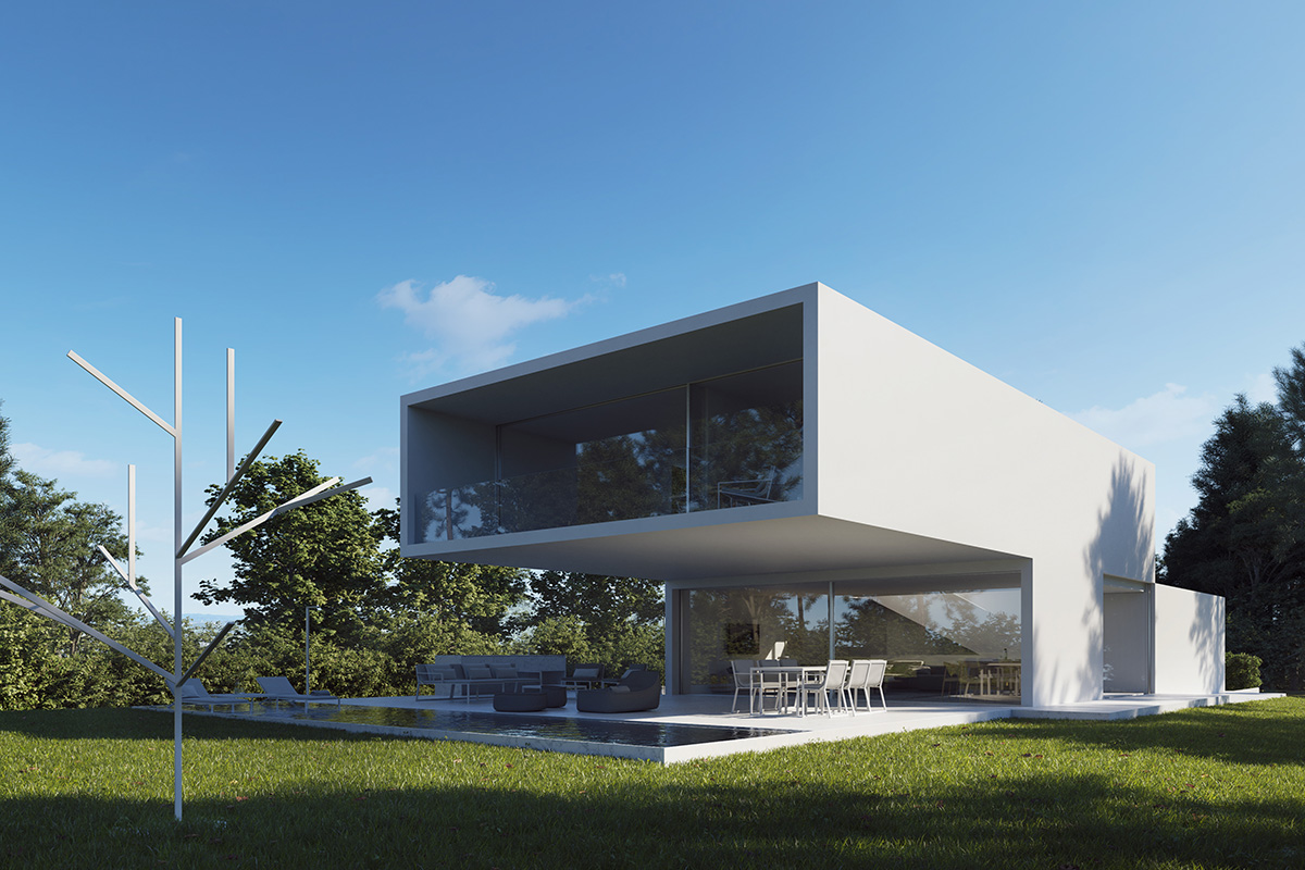 Fran Silvestre Arquitectos' new residence features giant shaded terrace in a golf course of Girona