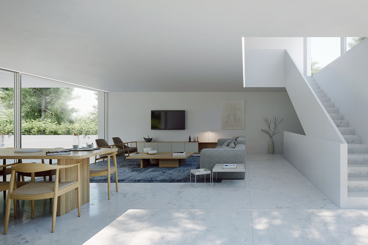 Fran Silvestre Arquitectos' new residence features giant shaded terrace in a golf course of Girona