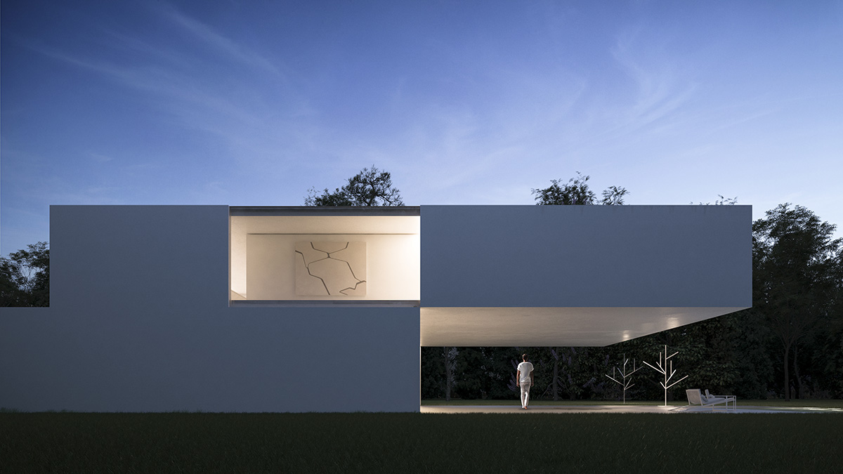 Fran Silvestre Arquitectos' new residence features giant shaded terrace in a golf course of Girona