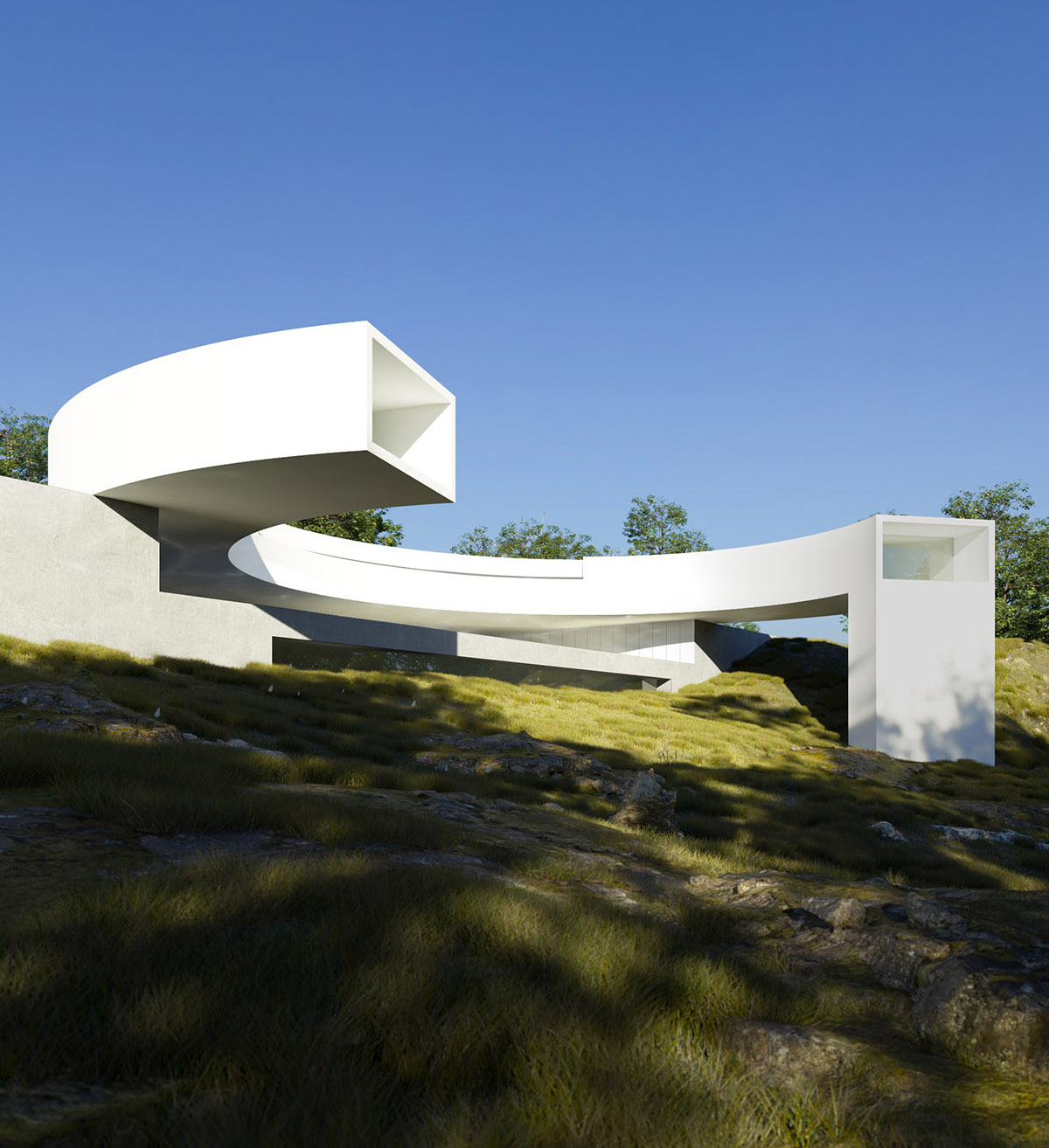 洋書 Fran Silvestre Architects fran silvestre arquitectos completes linear residence in spain