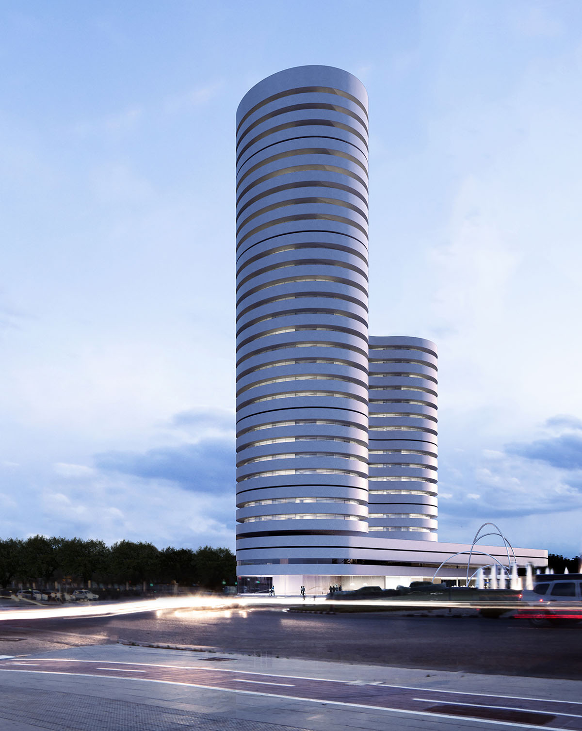 Fran Silvestre Arquitectos unveils Kouros Tower with clean