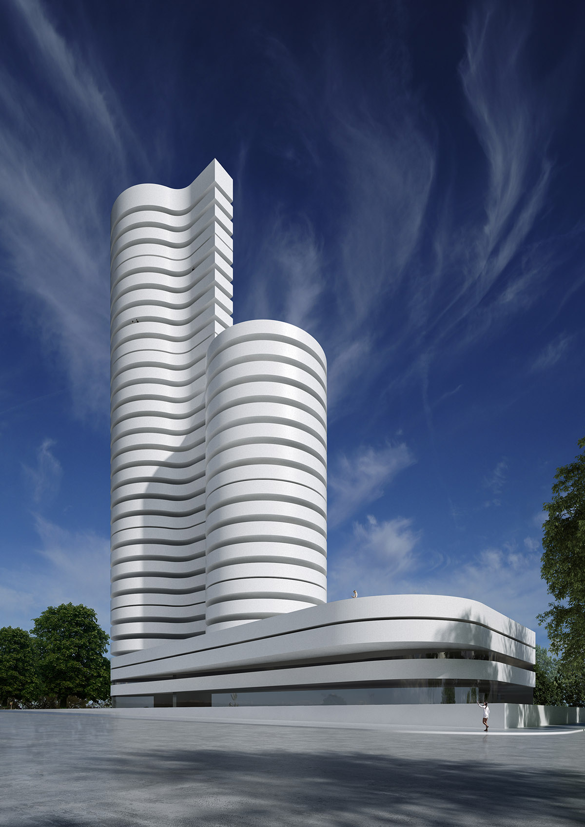 Fran Silvestre Arquitectos unveils Kouros Tower with clean