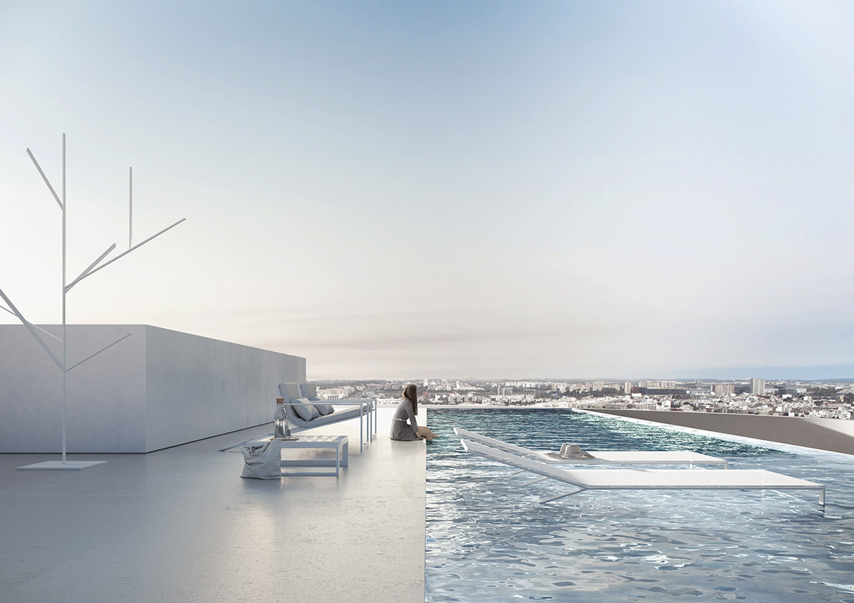 Fran Silvestre Arquitectos unveils Kouros Tower with clean curves in Valencia