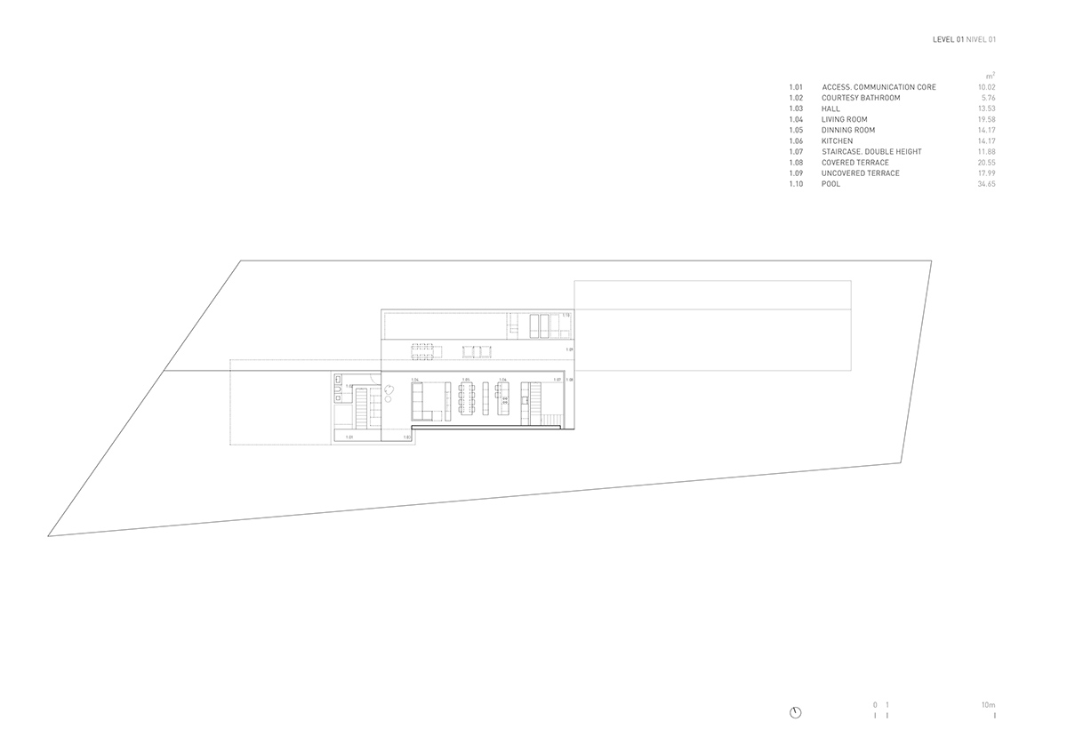Fran Silvestre Arquitectos designs Roca Views Ibiza home with thin folded plates on a hillside