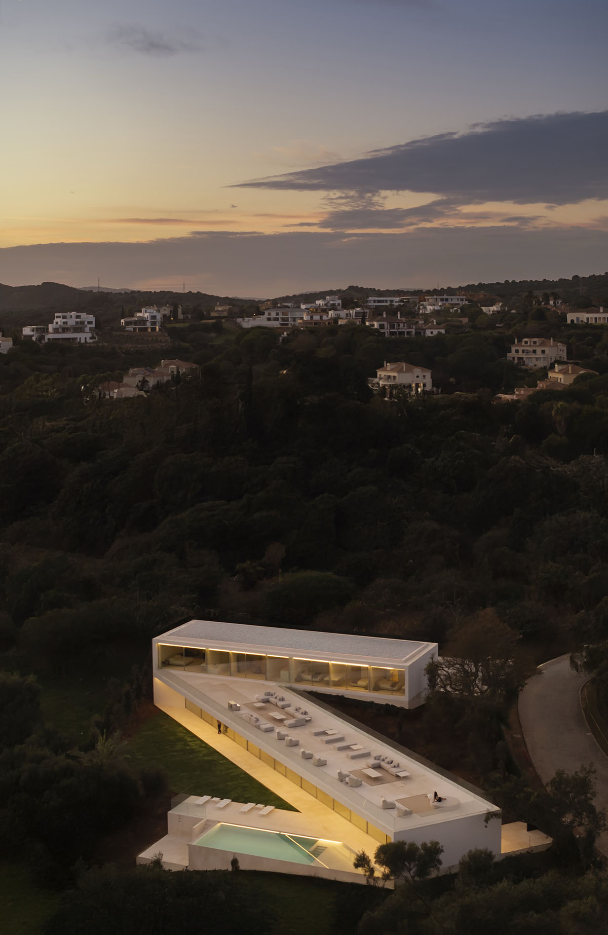 Villa 95 by Fran Silvestre Arquitectos expands views with irregularly shifted volumes in Sotogrande