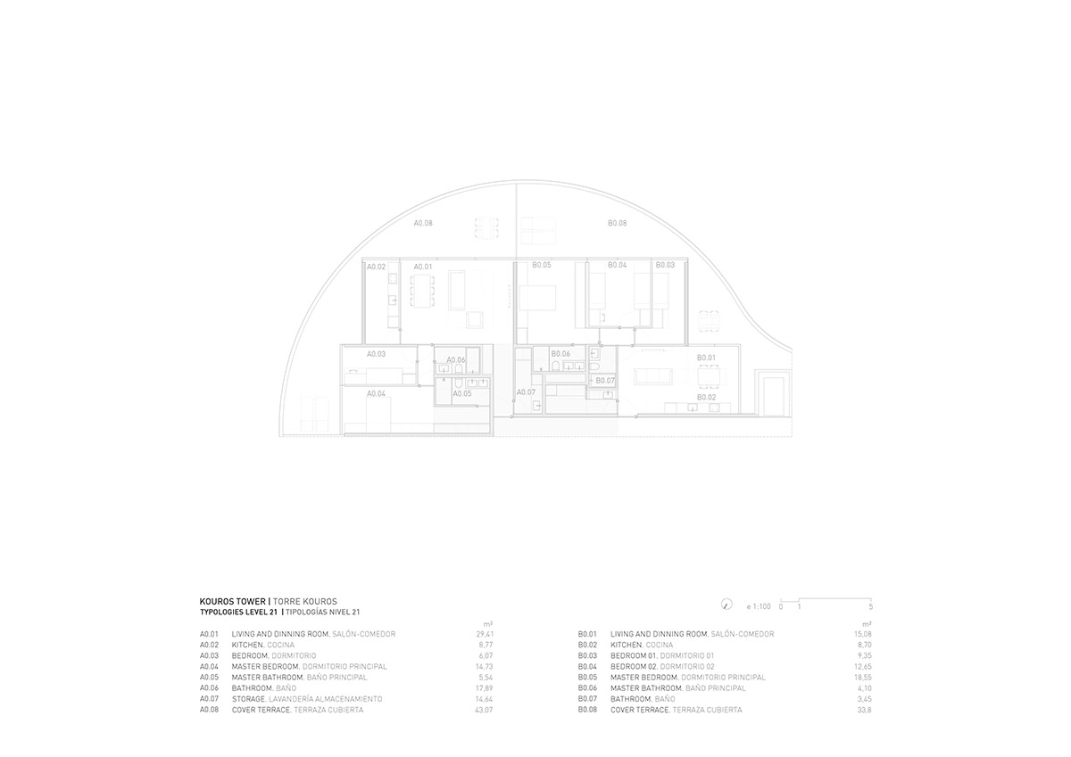 Fran Silvestre Arquitectos unveils Kouros Tower with clean curves in Valencia