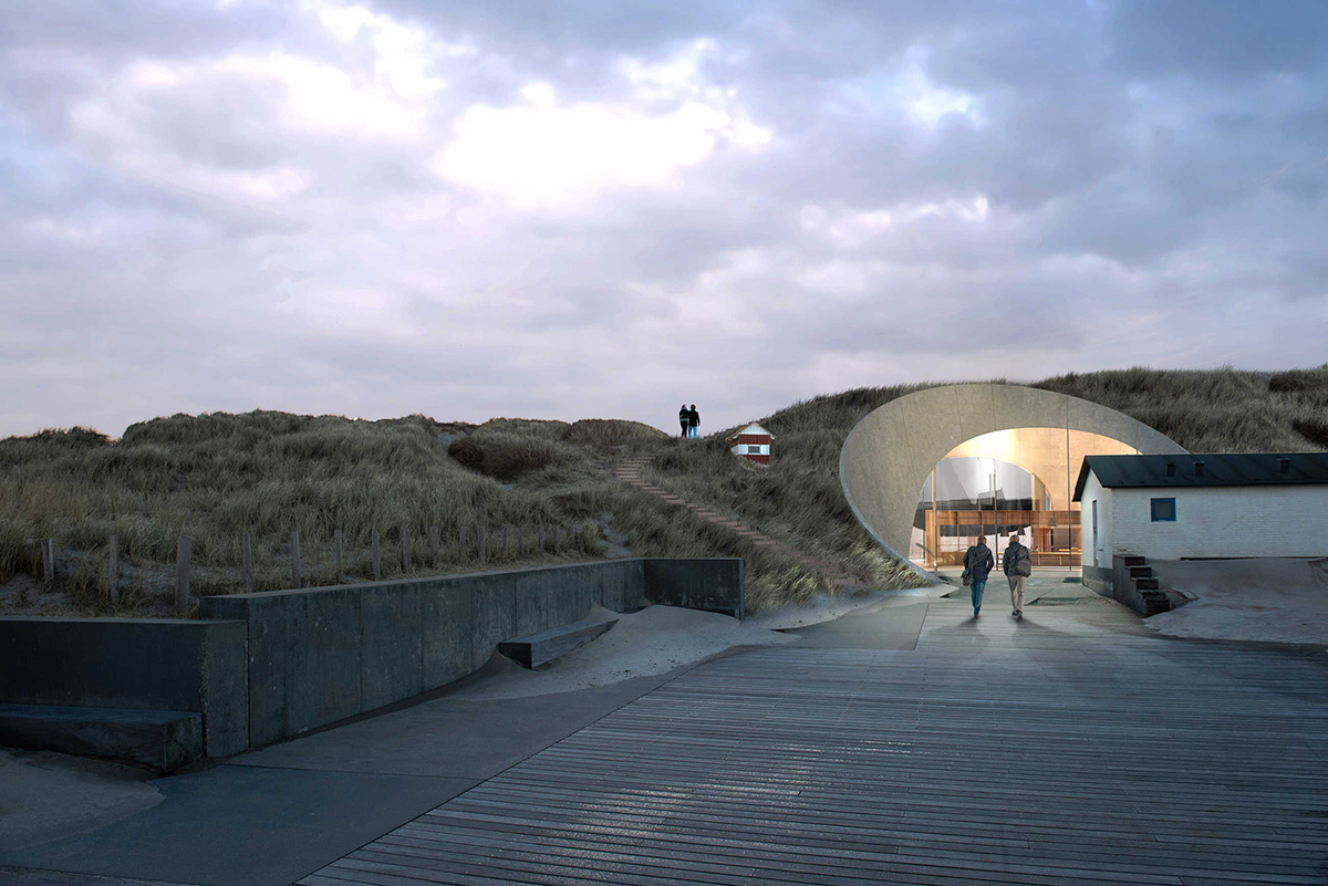 Dorte Mandrup hides Thy National Park Center under sand dunes with big ...