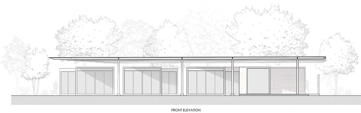 Large wing-like roof points out Santiago Hills Villa designed by Studio Saxe in Costa Rican jungle