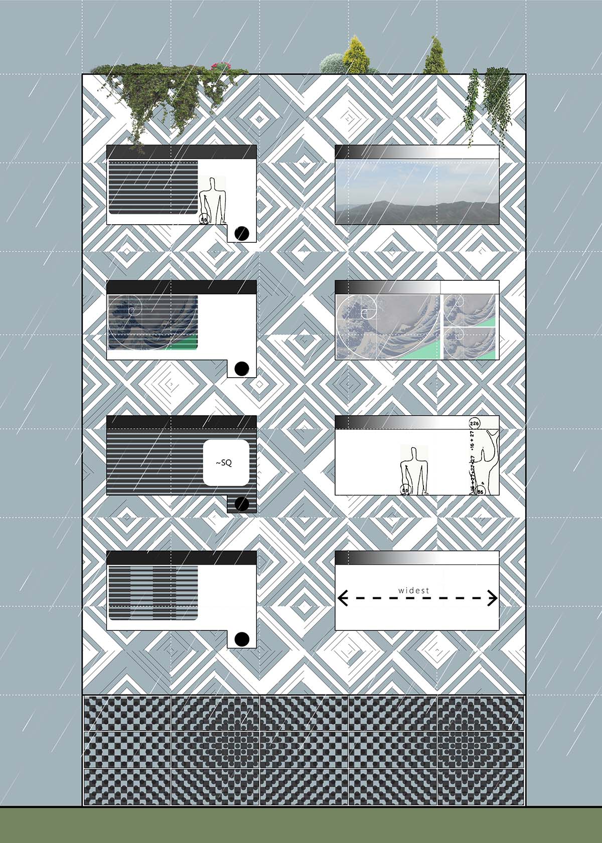 Sstudiomm built parametric brick façade for a house by using traditional on-site craft techniques