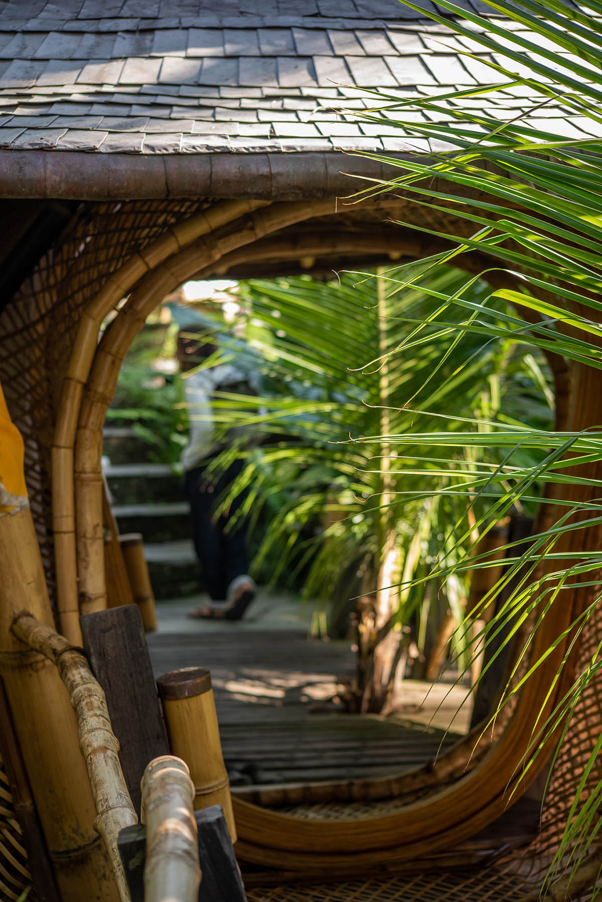 Pablo Luna Studio Built Bamboo Tree House Hotel Elevated On Bamboo Pillars Within Lush Forest Of