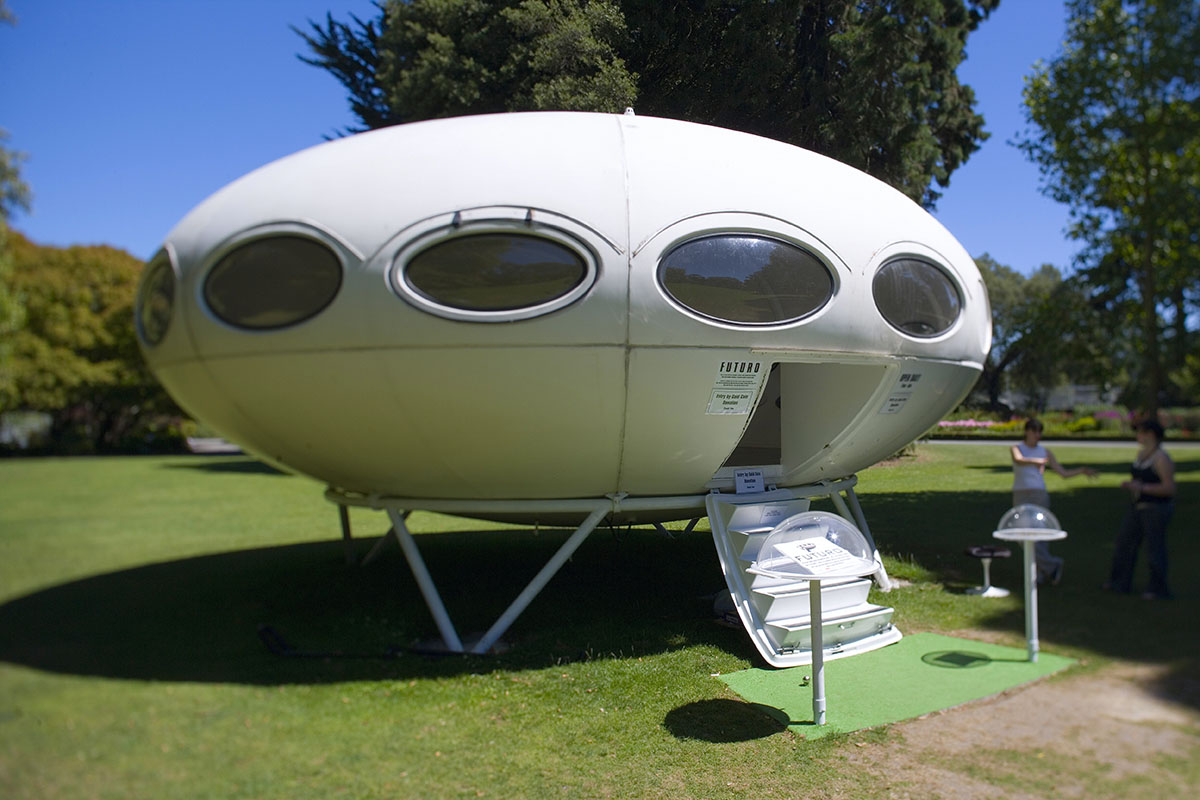 Extremely rare 1960's Futuro home is now on the market in Christchurch, New Zealand