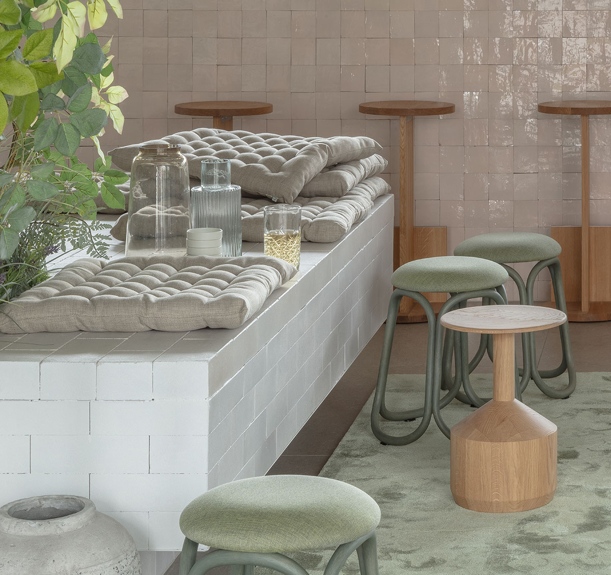 Hotel interior by Grzywinski + Pons creates order in chaos with objects, materials, and furnitures