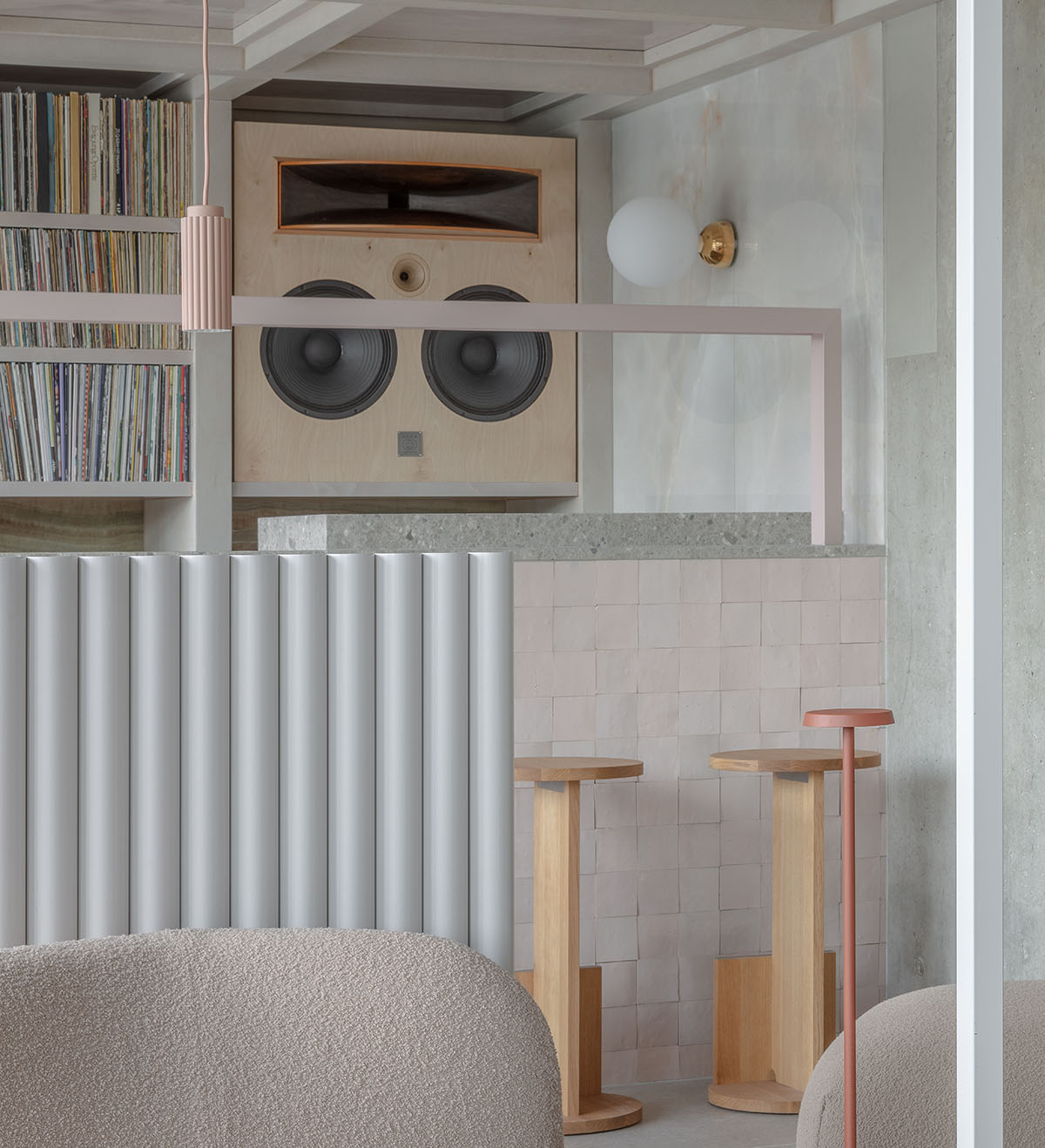 Hotel interior by Grzywinski + Pons creates order in chaos with objects, materials, and furnitures