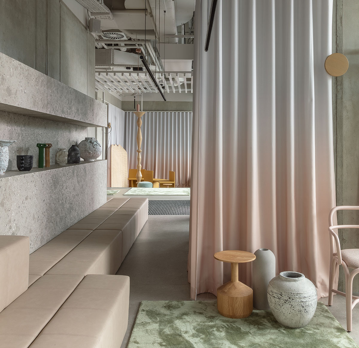 Hotel interior by Grzywinski + Pons creates order in chaos with objects, materials, and furnitures