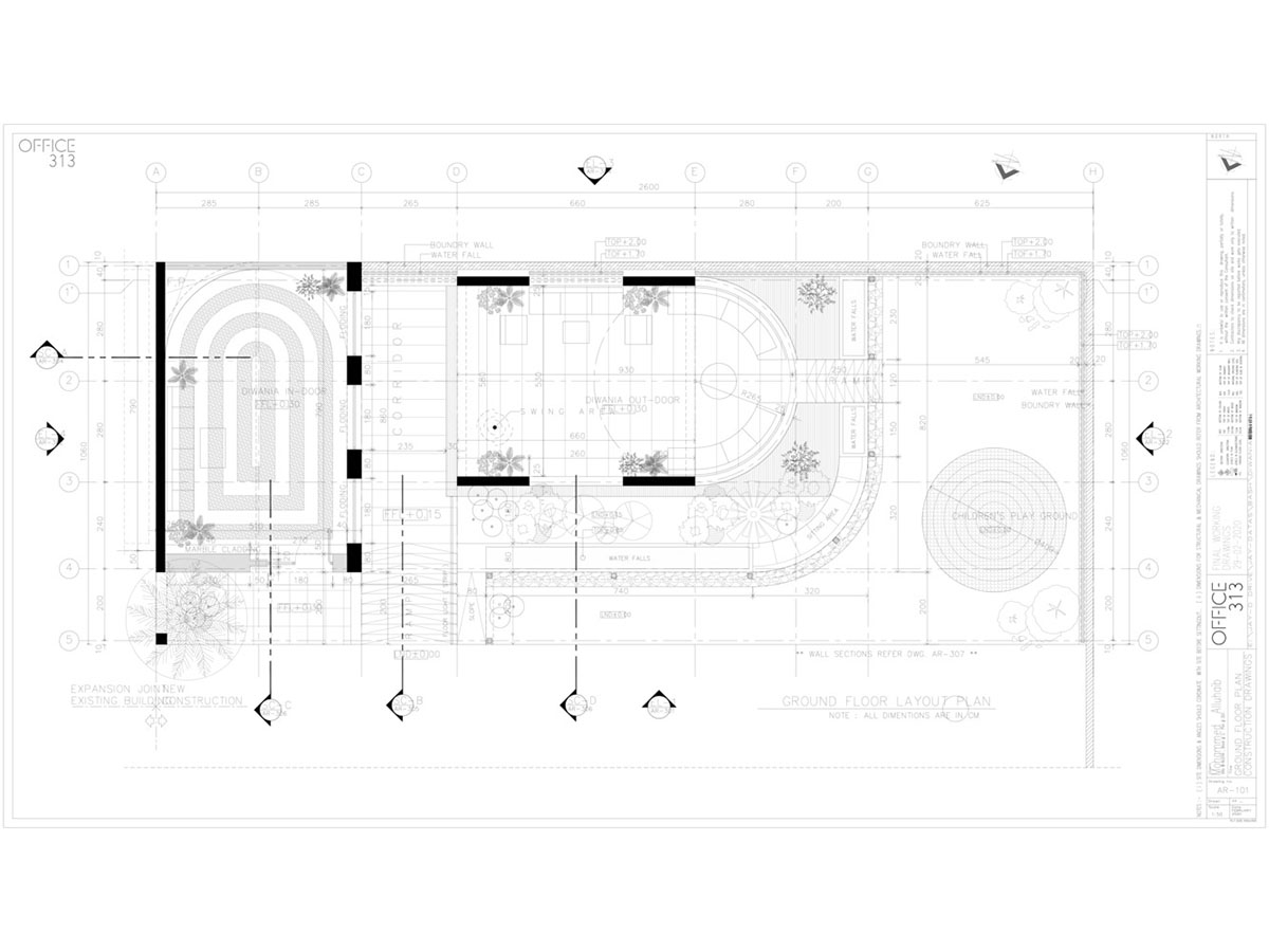 Office 313 designs entertainment house with interplay of arches in Kuwait