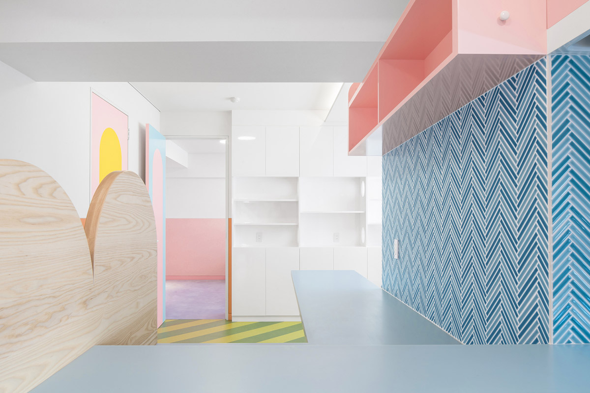 Adam Nathaniel Furman creates toy-like apartment interior from a palette of pastel colours in Tokyo