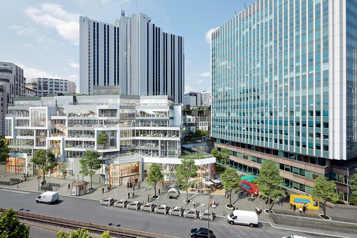 MVRDV's urban integration and rooftop extension for 1970s shopping centre breaks ground in Paris